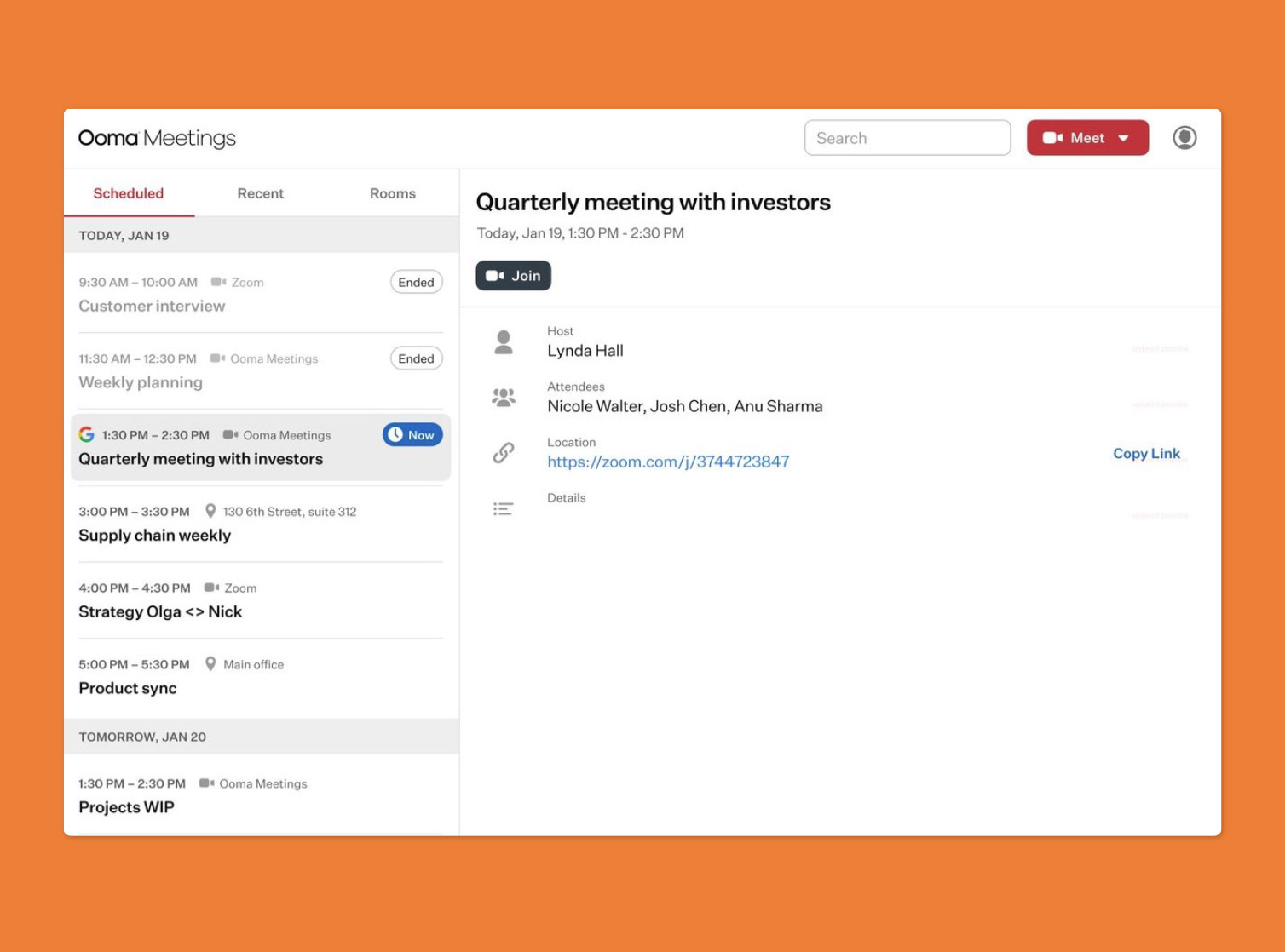 Manage meetings easily