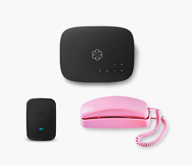 Ooma Telo Pink Phone Bundle