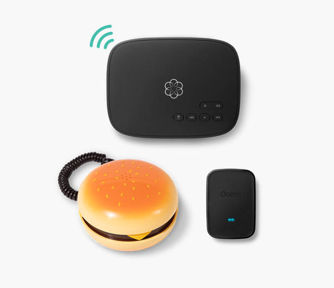 Ooma Telo Hamburger Phone Bundle