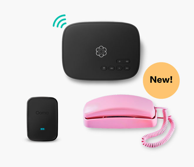 Ooma Telo Pink Phone Bundle