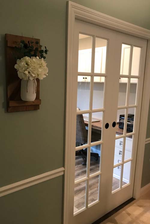 pocket doors with windows